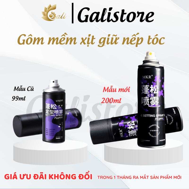 Gôm mềm xịt tóc giữ nếp  tóc Nam Nữ MRK, UROSE Keo xịt phồng tóc tạo kiểu không làm cứng tóc - GALISTORE Dưỡng Tóc xit giuneptoc
