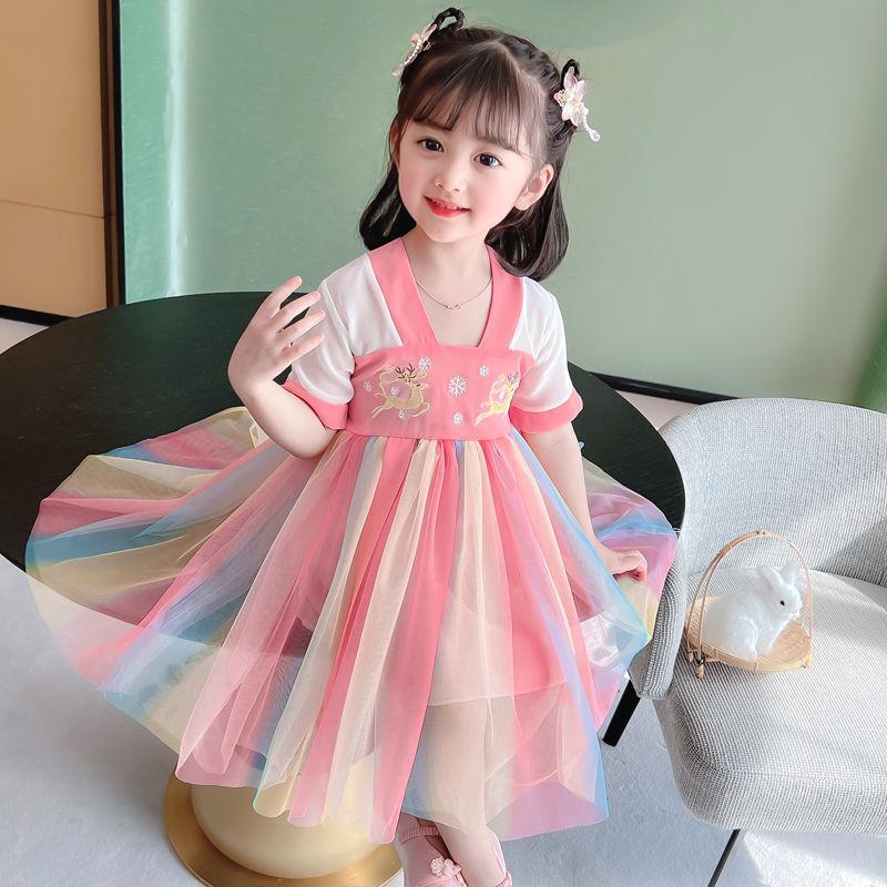Hanfu Girl's Thin Dress Tang Suit Summer Chinese Style Baby Children's Clothing 5