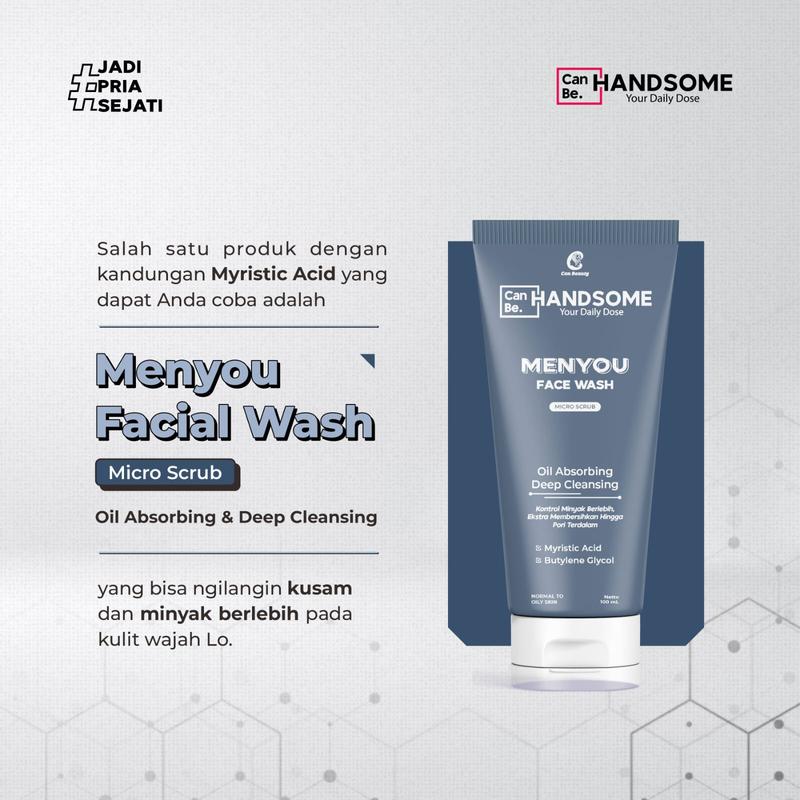 Sabun Muka Pria MENYOU Facewash Wajah Pria 100ML - Pembersih Kulit Bersih dan Segar - Perawatan 2