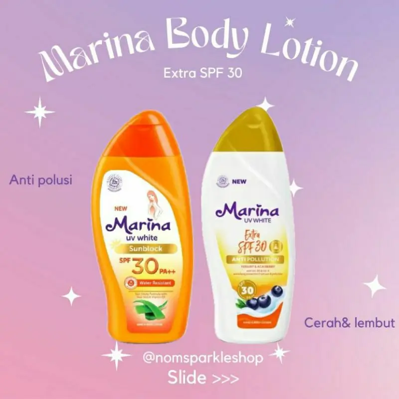 Marina UV WHITE extra spf 30 / Marina sunblock handbody lotion 185ml 0