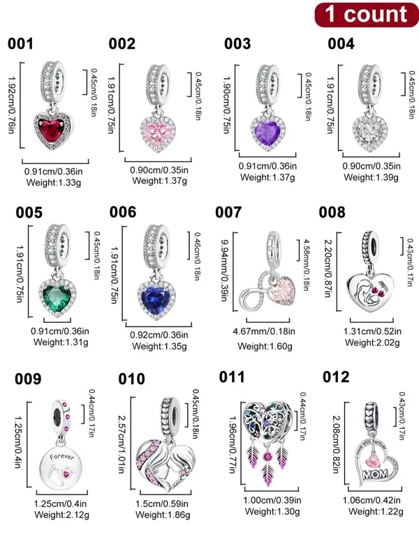 Heart & Star & Letter Design Beads/Charms, Fashionable Jewelry Making Kit for Bracelet & Necklace, DIY Jewelry Making Accessories for Women 1