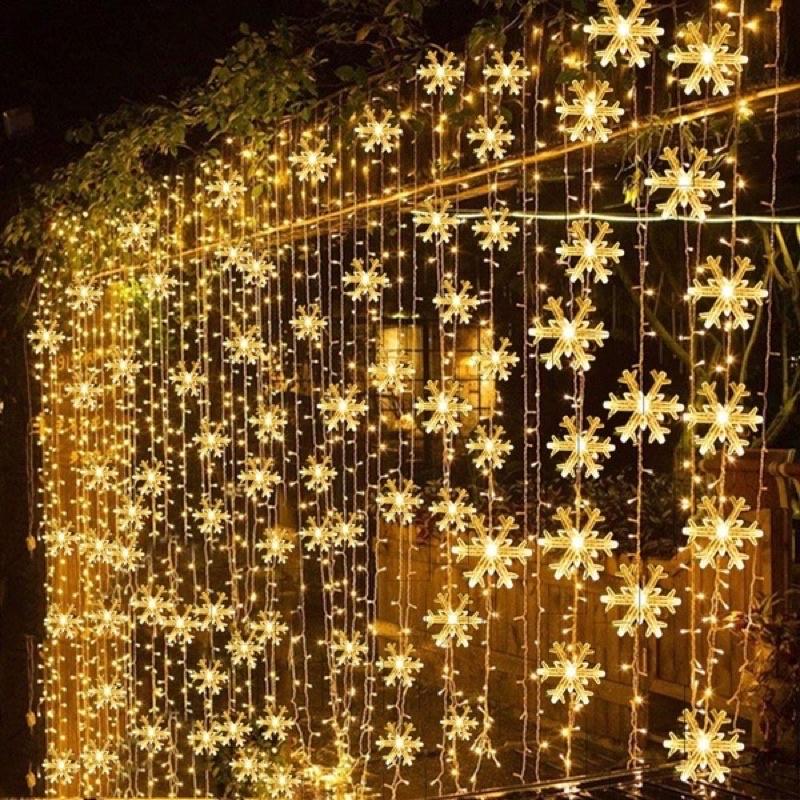 Đèn LED Bông Tuyết 10m – 8 Chế độ nháy trang trí cây thông Noel, giáng sinh, tết, năm mới SIÊU ĐẸP