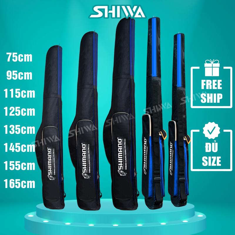Túi Đựng Cần Câu Cá SHIMANO LOẠI TỐT 3 Ngăn - Bao Đựng Cần Câu Máy, Câu Đài Giá Rẻ Shiwa