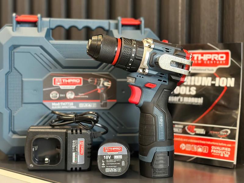 [BẢN NÂNG CẤP] Máy Khoan Pin THPRO 3 Chức Năng 16.8V - Động Cơ Không Chổi Than - Lực Siết Tối Đa 60N.m - Bảo Hành 6 Tháng
