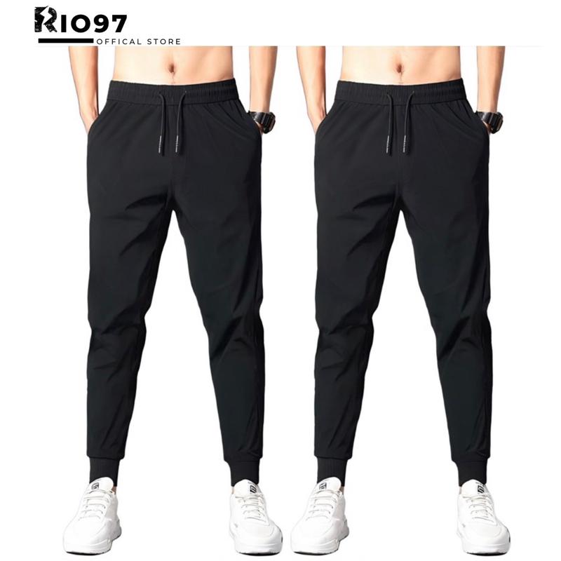 COMBO 2 QUẦN Quần Jogger Nam Nữ Trơn Basic Thun Poly Phong Cách Năng Động Thể Thao RIO97 STORE