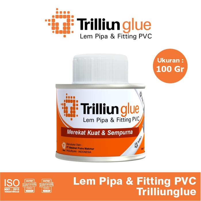 Gambar Lem Pipa & Fitting PVC Trilliunglue Kaleng 100gr dari Trilliun Kab. Pasuruan Tokopedia