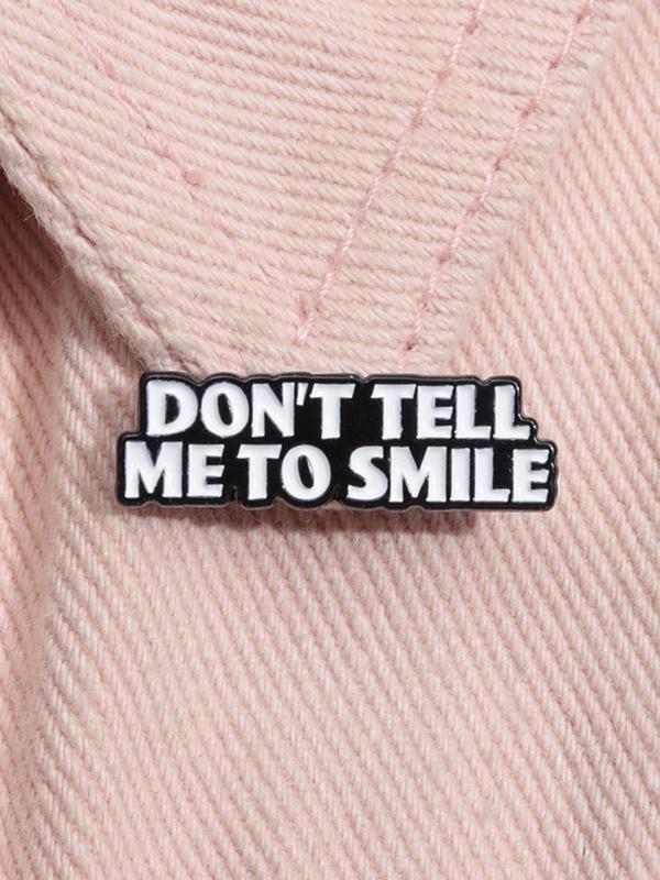 Unisex Street Style Letters Design Brooch, Fashion Cute Alloy Badge for Women & Men, Trendy All-match & Exquisite Brooch for Party, Daily Clothing Decor for Birthday Gift 3