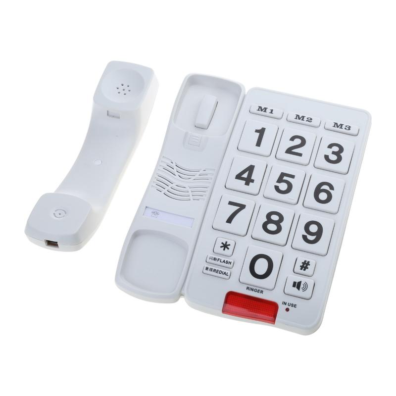 Điện Thoại Bàn Có Dây Điện Thoại Điện Thoại Cố Định, PK3000, Có Nút Lớn, Loa Lớn, Tốc Độ 5
