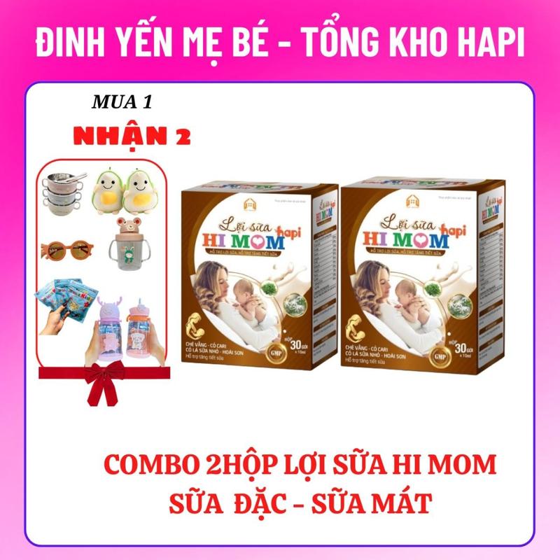 COMBO 2 HỘP LỢI SỮA HI MOM SỮA NHIỀU SỮA MÁT - 1 HỘP 30GÓI (TẶNG KÈM QUÀ XINH)