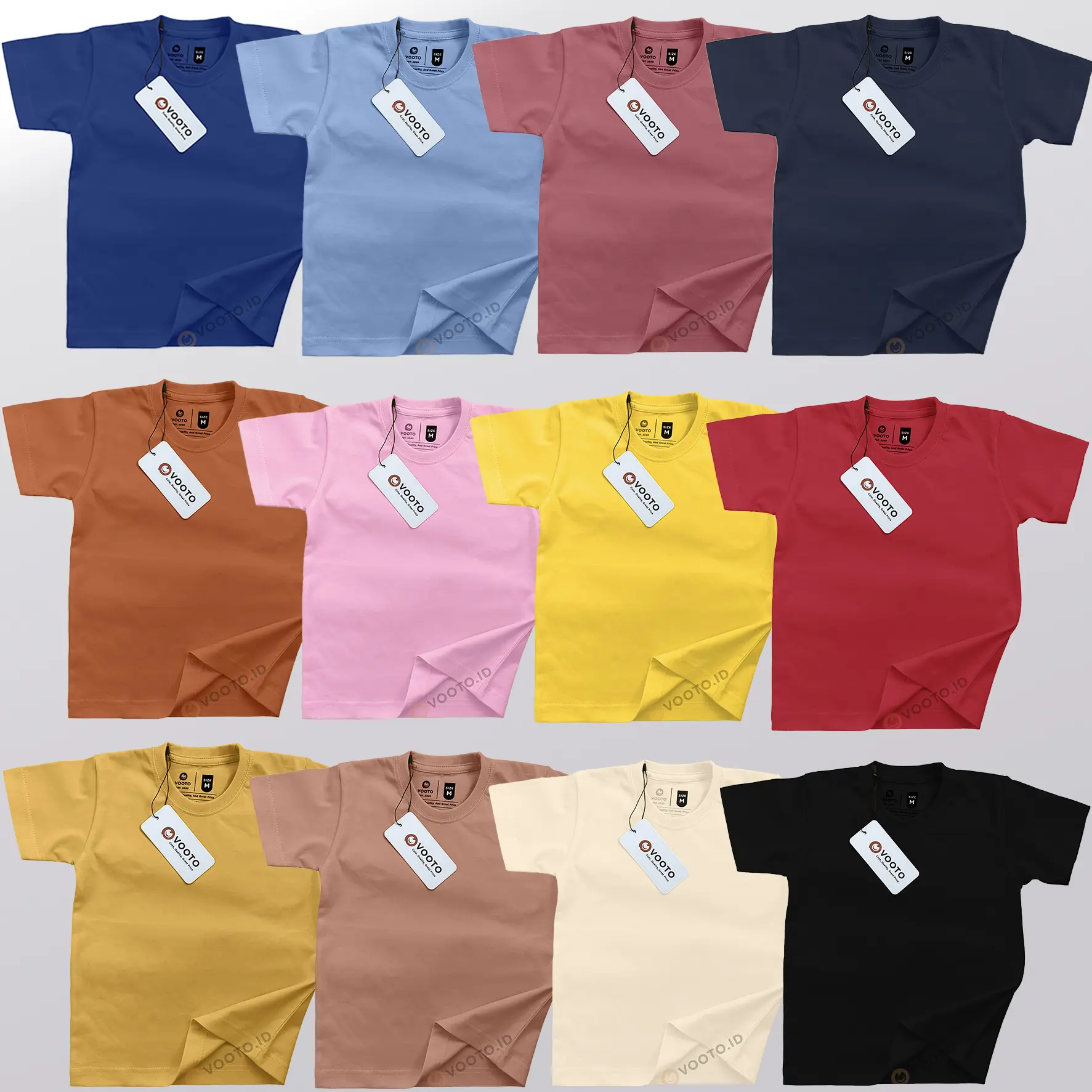 [PREMIUM] KAOS POLOS Anak Umur 1 - 8 Tahun Bahan Cotton Premium / Katun Combed Premium 24S Vol 1