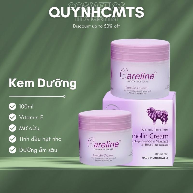 Kem Dưỡng Ẩm Cừu Úc Careline Tím 100ml - Skincare - Làm Đẹp Da kem dưỡng vitamin e