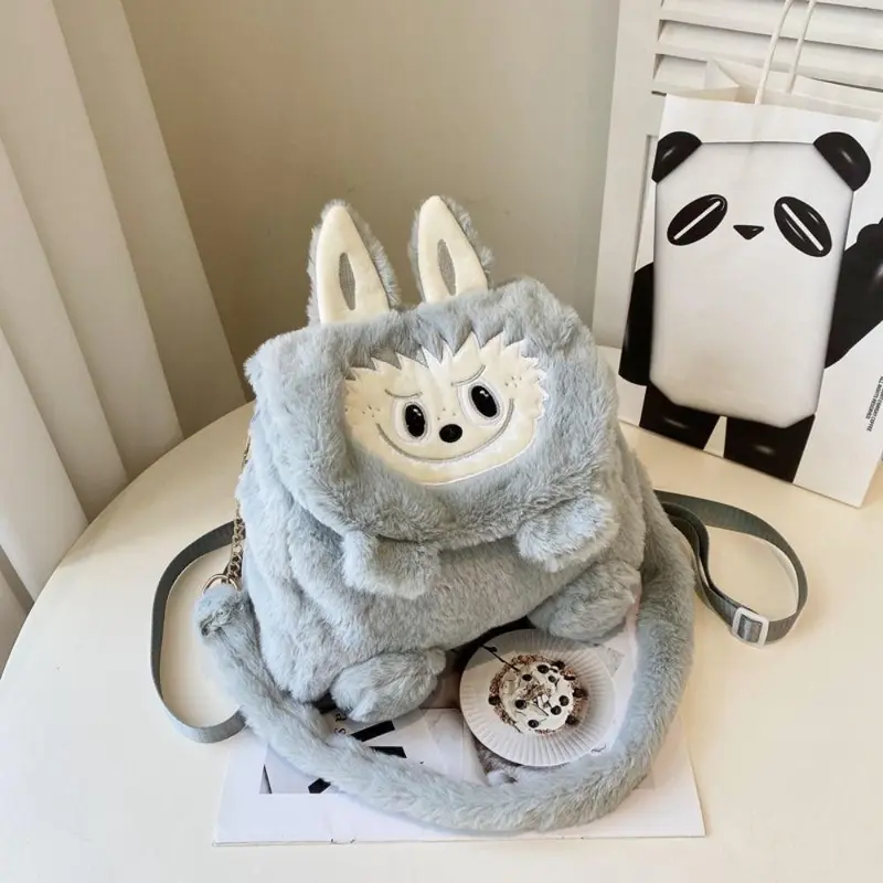Balo 2in1 Hình Labubu Dễ Thương Có Dây Đeo Chéo - Balo Đeo Vai - Backpack 6