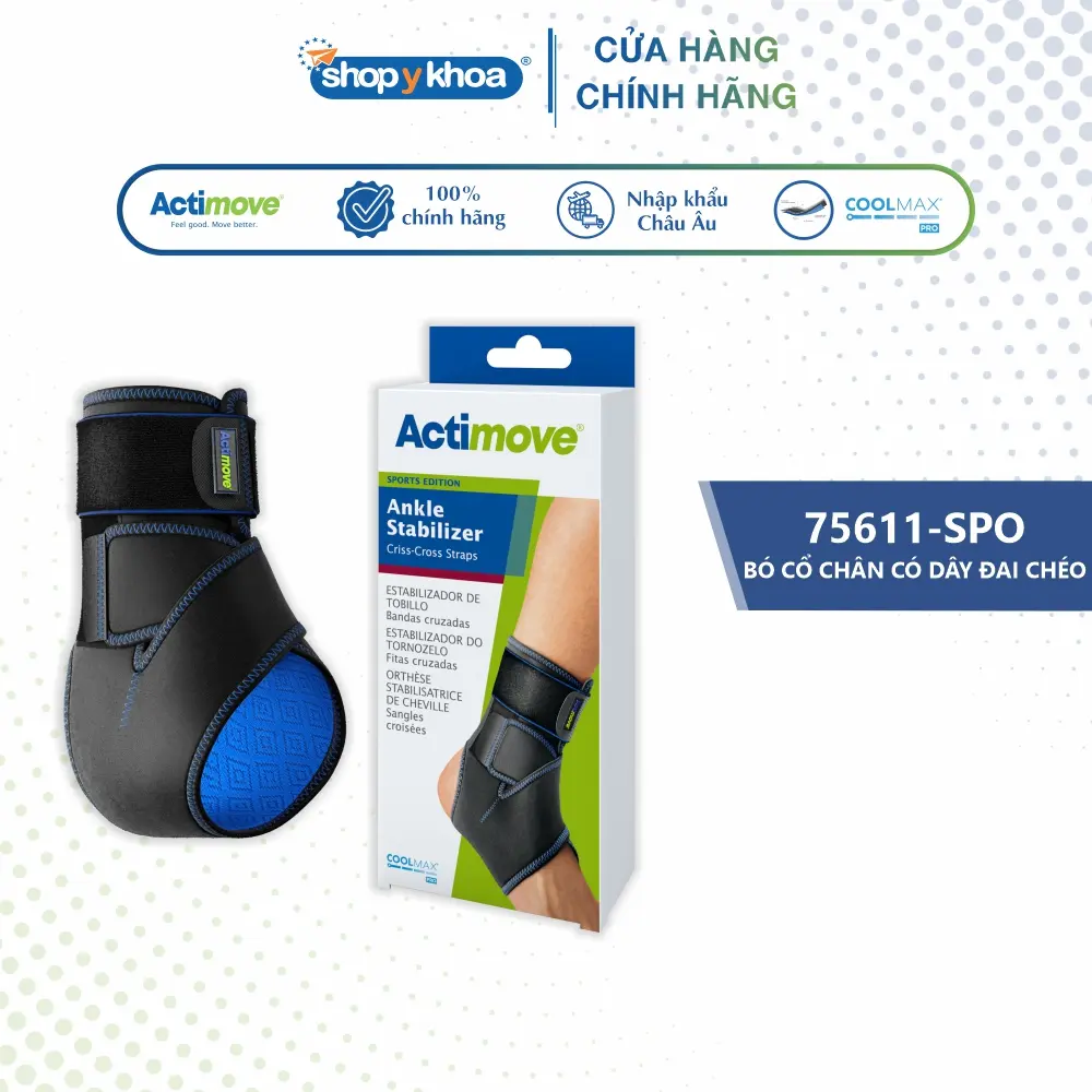 Bó cổ chân có dây đai chéo 75611-SPO Actimove Ankle Stabilizer