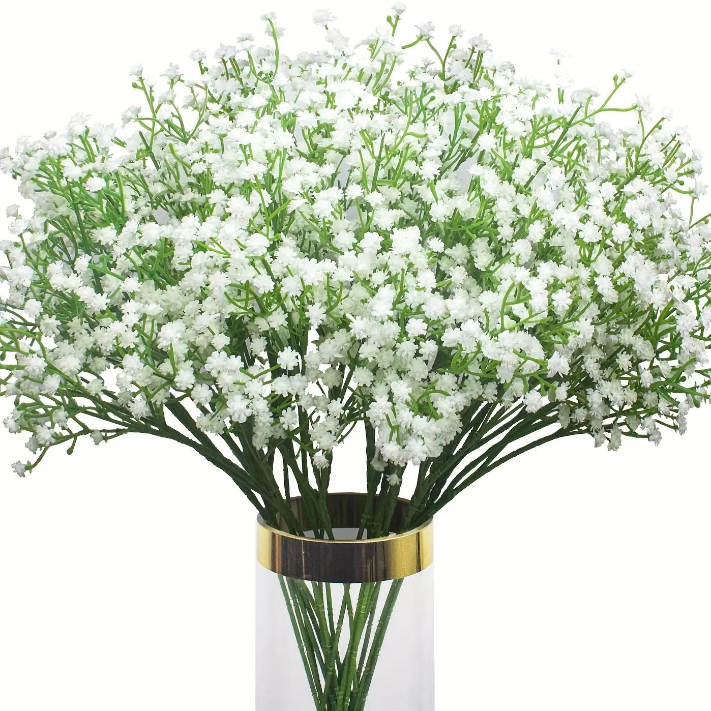Artificial Gypsophila, 18pcs Faux Flower without Vase, Fake Flower for Home Decor, Decorative Flower for Home Party Wedding, Fruit