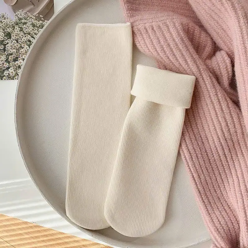 Set 10 đôi tất cổ cao lót lông lót nỉ dày dặn cotton giữ nhiệt mùa đông dành cho nữ mẫu mới 5