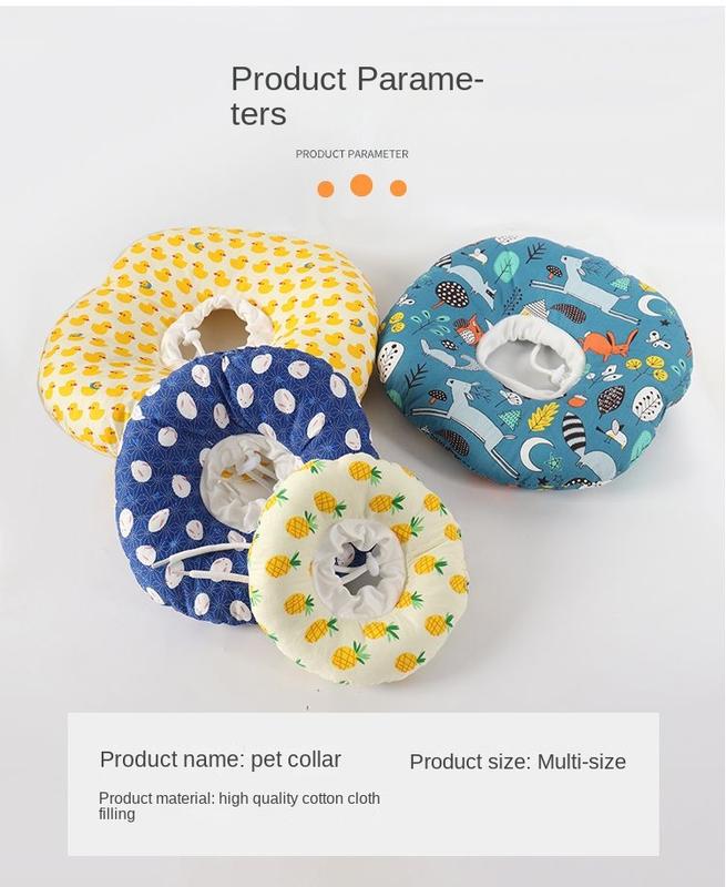 Product Introduction of 1 Pc Pet Collar, Cartoon Fruit Multi-element Neck Bib, Cat & Dog  Prevent Grooming Bib 3