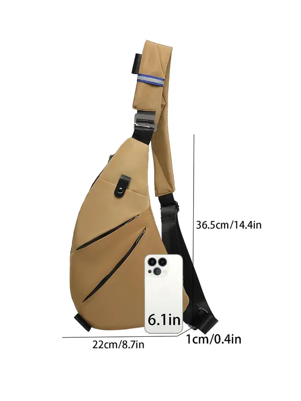 Women's Casual Solid Color Zipper Fanny Pack, Fashionable Versatile Chest Bag for Daily Used, Casual Trendy Versatile High-quality Daily Commuting Bag 6