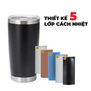 Cốc giữ nhiệt 600ml inox 304 cao cấp khắc tên riêng theo yêu cầu tặng kèm ống hút cốc giữ 3