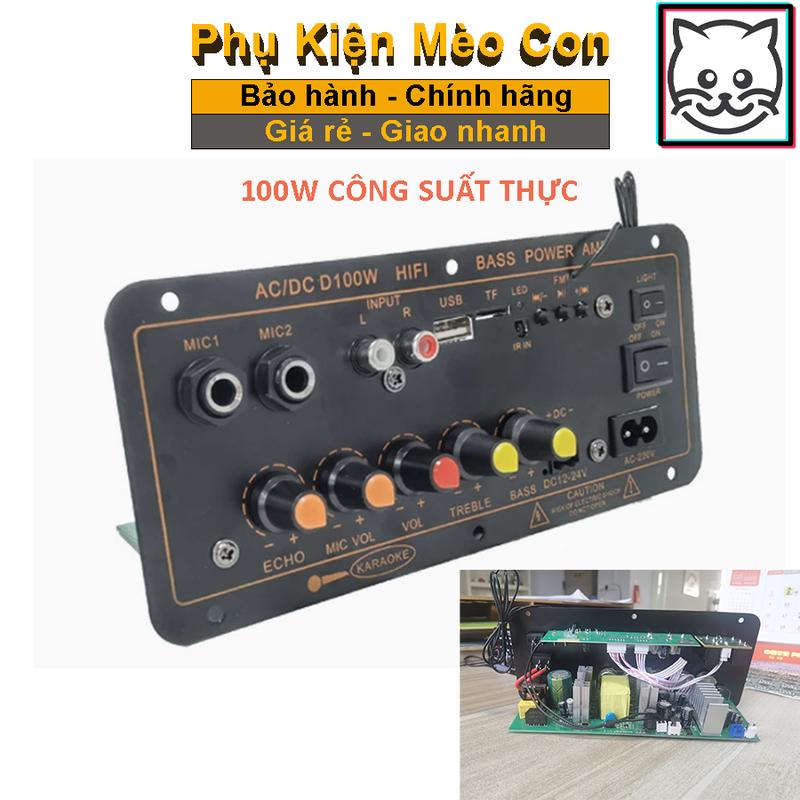 Mạch loa kéo 100w chế loa bluetooth hát karaoke tích hợp đa chức năng, đánh loa bass 20 - 30 - 40