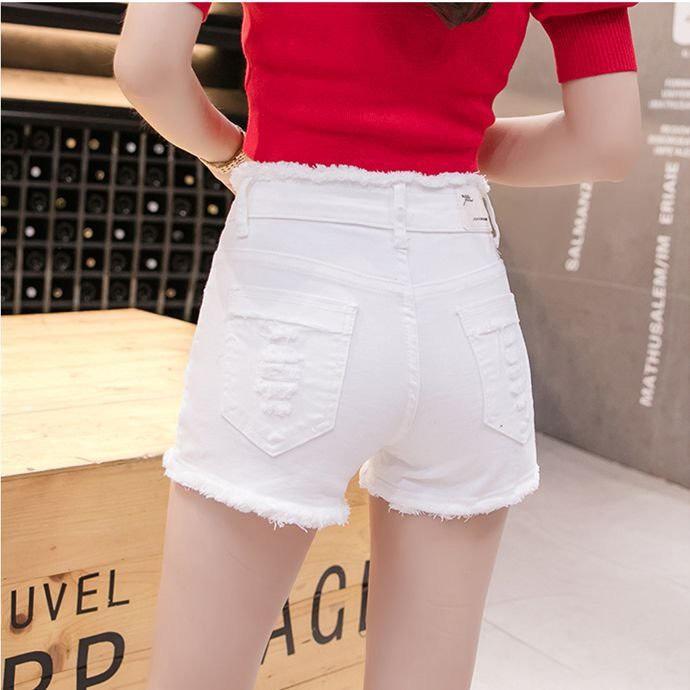 Product Introduction of Quần Kaki Đùi Xước  Nữ Rút Dây Rìa Hông Cạp Cao Hack Dáng - Chất Kaki Co Giãn Tốt Mềm Mịn - Hàng Việt Nam - Pants, Women 9