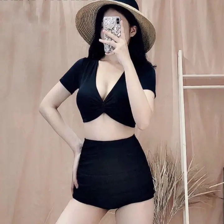 Đồ bơi đi biển hai mảnh xoắn ngưc nhiều màu bikini HM-005