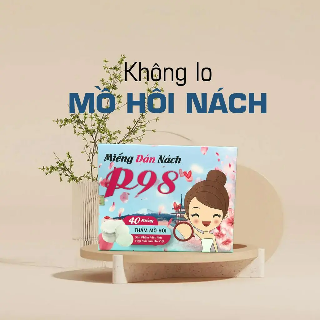 P98 Miếng Dán Mồ Hôi Nách ( có che tên )