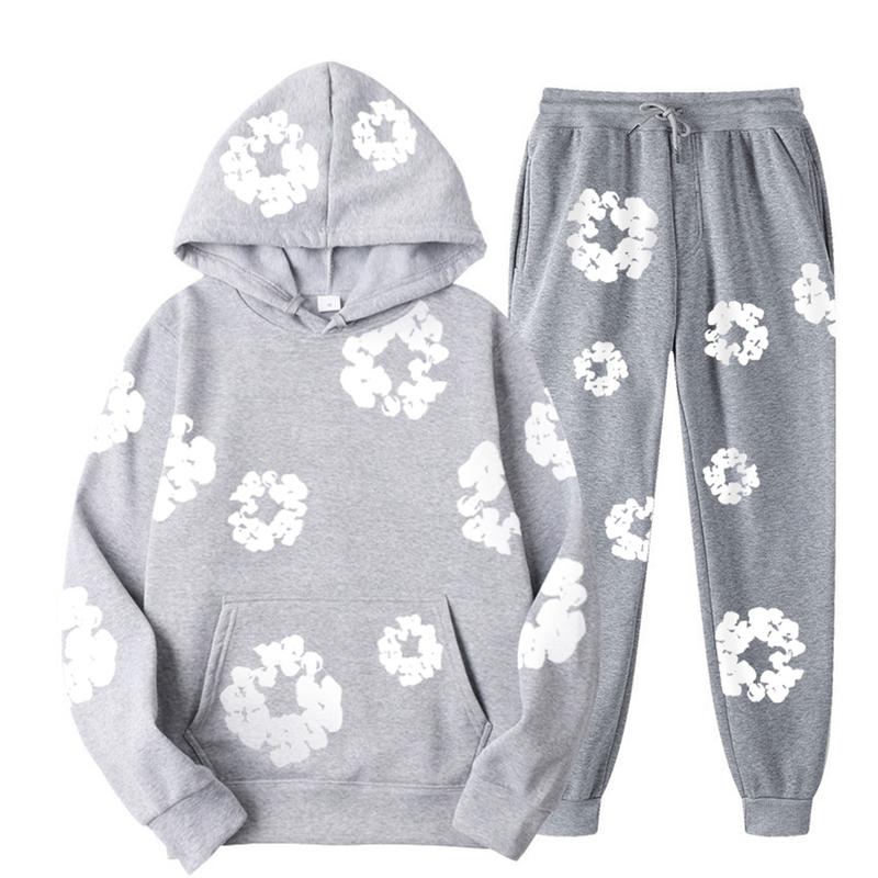 Product Introduction of Áo Nỉ Mất Nước Denim, Bộ Áo Hoodie Bông In Hình Bong Bóng, Dành Cho Nam Và Nữ, Áo Nỉ Dày, Phong Cách Thường Ngày Áo Hoodie Rách Denim, Y2K, Hàng Mới Về Năm 2025 Menswear denim  hoodie 2