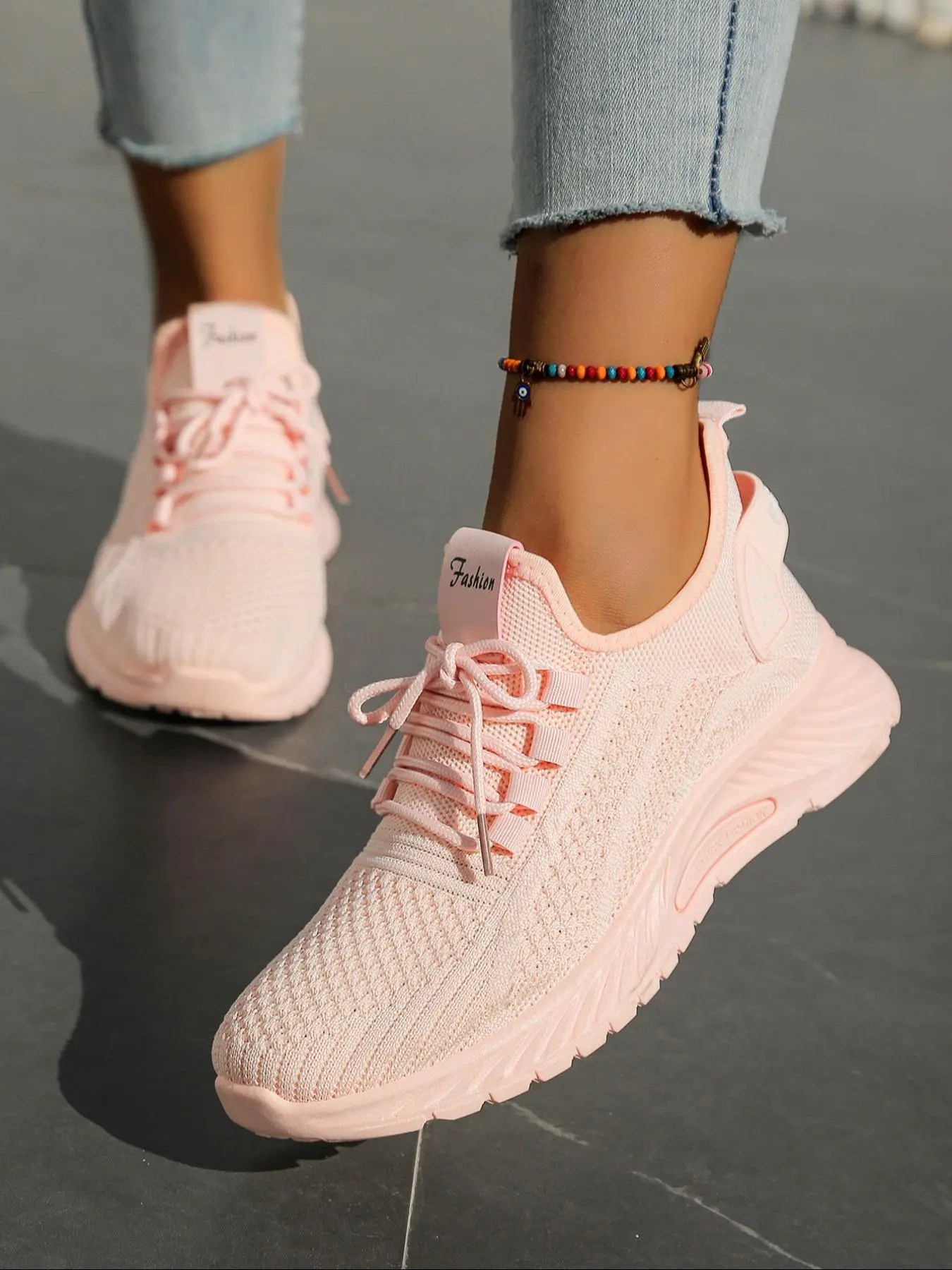 Women's Fashionable Breathable Comfortable Sneakers, Casual Soft Sole Non-slip Walking Shoes, All-match Round Toe Sports Shoes for Daily Wear
