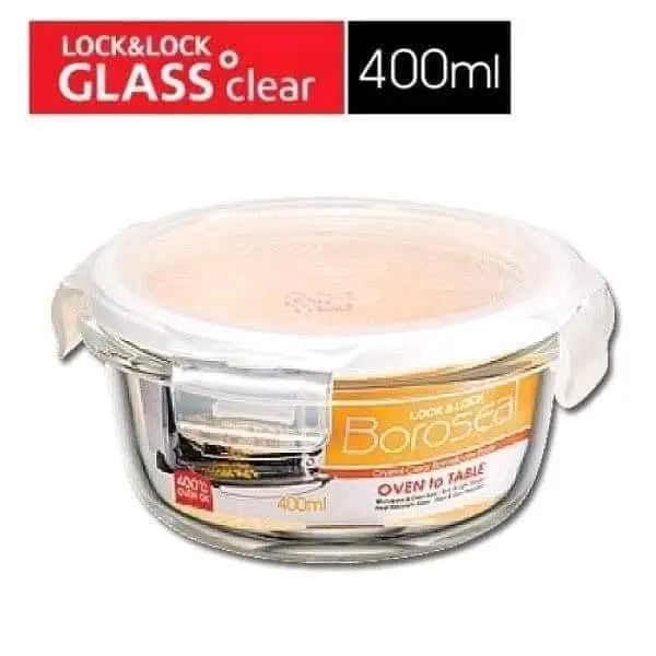 Hộp/thố thủy tinh chịu nhiệt Lock 400ml