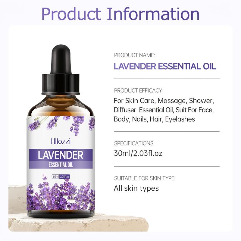 Product Introduction of 60ml/2.03fl.oz Lavender Essential Oil, Lavender Essential Oil, can be used for hair care, body care, massage relaxation, home fragrance, and air freshening, suitable for all skin types body  oil black  seed  oil pumpkin  seed  oil billie eilish  body  oil 8