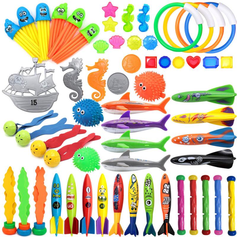 Swimming Pool Toys Underwater Torpedo Throwing Swimming Pool Shallow Water Bottom Breathing Practice Bathing Toys 5