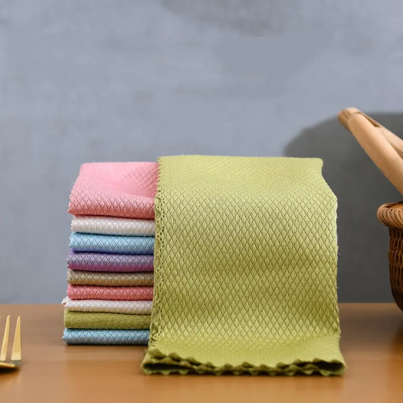 Kain Lap Microfiber Bahan Premium Super Halus isi 3pcs Ukuran 30x40cm / Kain Lap Dapur Serbaguna Daya Serap Tinggi Kualitas Premium Cleaning 7