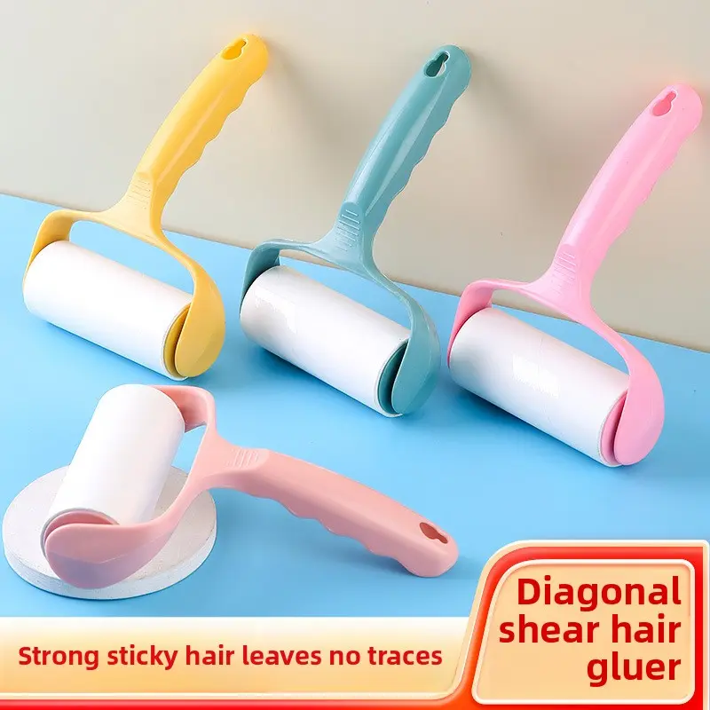Gold Barley Lint Brush Sticky Roller Dust Pet Hair Paper Adhesive Brush Clothes Lint Remover hairremoval rollers roller remover