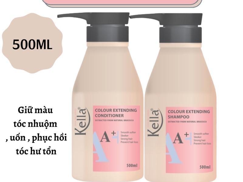 Kella Combo Dầu Gội & Dầu Xả Kella A+ 500ML Dành Cho Tóc Nhuộm Uốn Duỗi Giữ Màu Lâu Phai Tăng Cường Sức Đề Kháng - Nữ
