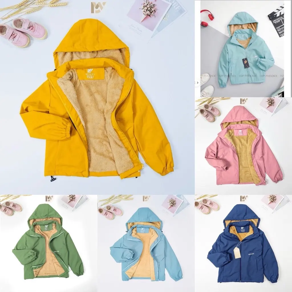 Áo gió Lót lông nữ 2 lớp 3c dày dặn, chống nước chống gió,giữ ấm tốt