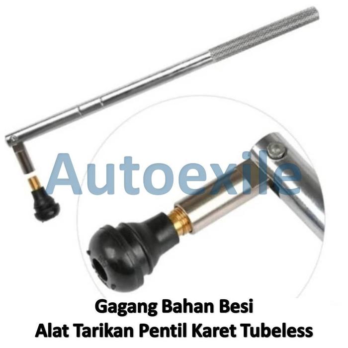 Gambar Alat Pemasang / Tarikan Pentil / Bantu Pasang Karet Tubeless Motor Mobil ke Velg Bahan Besi Panjang - Silver dari Autoexile Kota Medan 4 Tokopedia