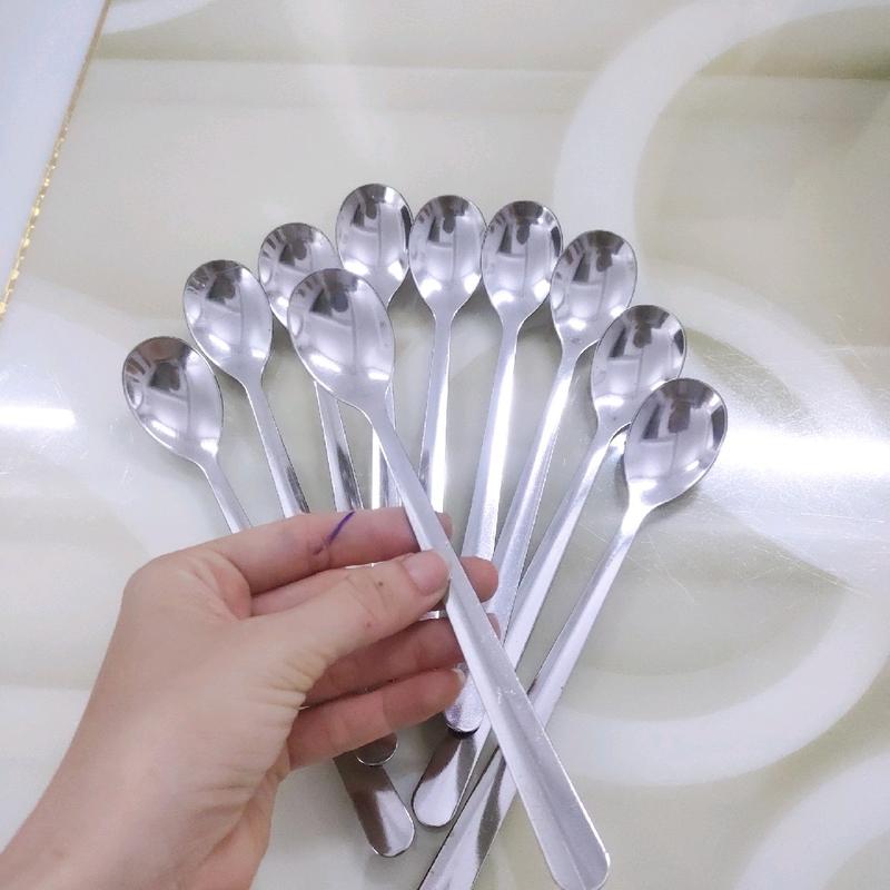 COMBO 10 MUỖNG INOX KHUẤY CAFE, MUỖNG INOX KHUẤY SINH TỐ