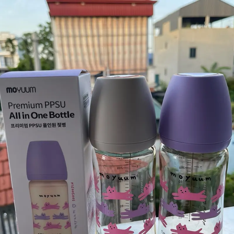 DC đựng trữ sữa moy mèo tím , mèo ghi 170ml,270ml 3