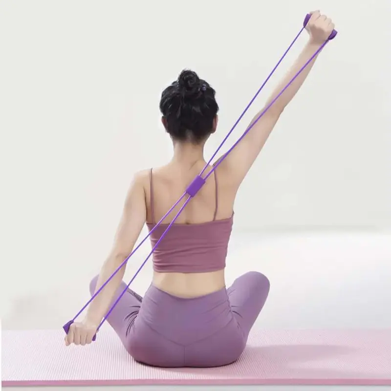 Yoga Resistance Band, 1 Count Back Training Equipment, 3 Counts Elastic Band for Home & Outdoor Use, Fitness Equipment for Women & Men 3