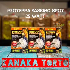 Exoterra Basking Intense 25 Watt Lampu Pemanas UVA Reptile Sulcata Iguana Bearded Dragon Kucing