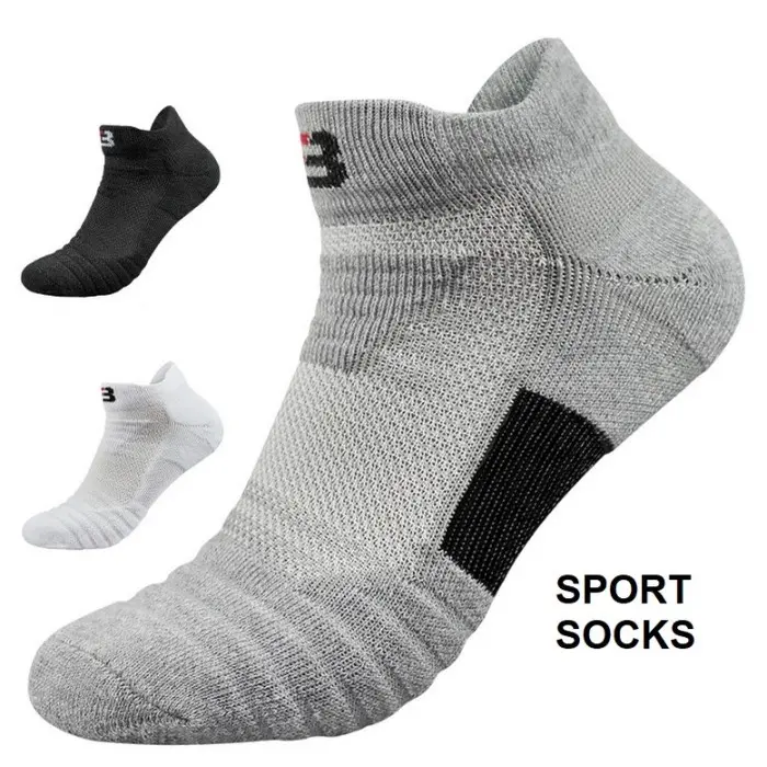 (KK03) Kaos Kaki Pendek Sport Tebal Olahraga Gym Lari Basket