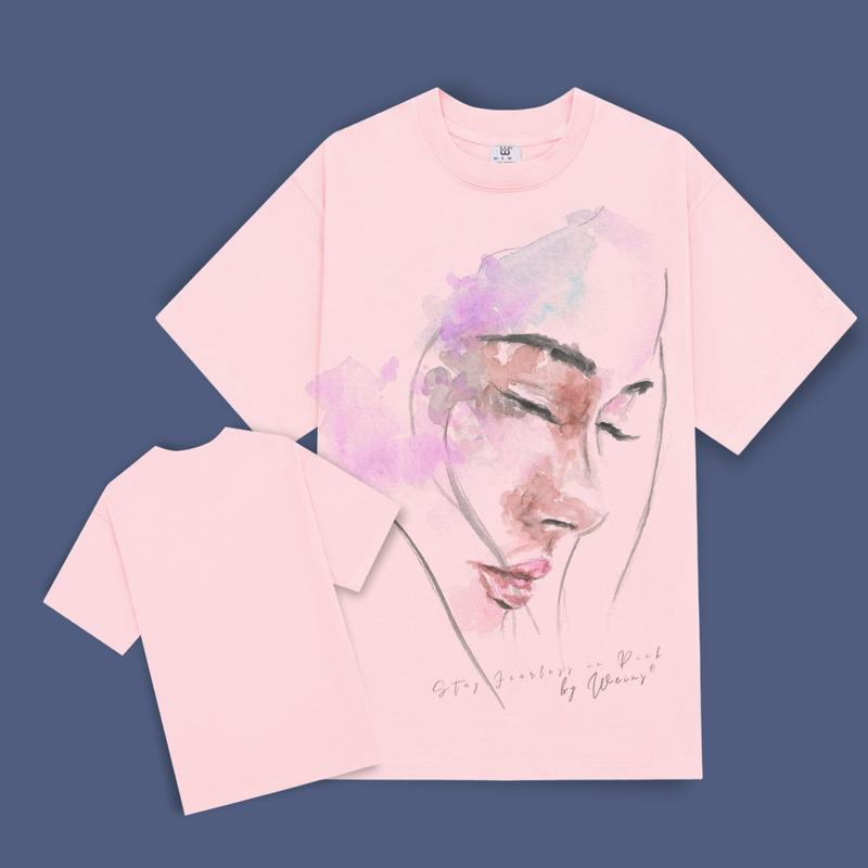 Áo thun local brand THE WEINS, mẫu Fearless, áo thun cổ tròn basic, áo thun form rộng, áo phông oversize unisex,  vải cotton compact extra thấm hút chất lượng cao cho nam, nữ Menswear Hồng