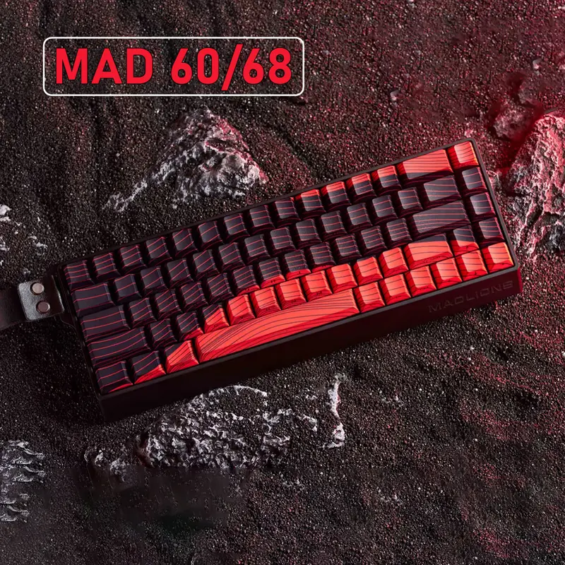 Bàn phím chơi game có dây trục từ tính, MADLIONS MAD60 / 68 HE, 61 / 68 phím, thời gian đáp ứng thấp, hoán đổi nóng cho tất cả các phím, thích hợp cho chơi game 0