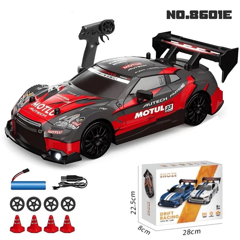 Xe Đua Điều Khiển Từ Xa Drift,tỷ lệ 1/24, Tốc Độ Cao 30km/h 2 Cầu, 3 Đèn Led Siêu Sáng,No.8601