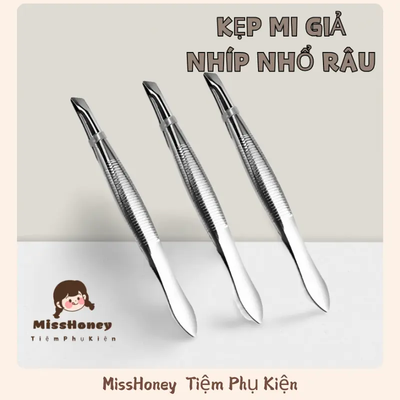 Nhíp Gắp Mi Giả Nhíp Nhổ Lông Mày Nhổ Râu Nhổ Tóc Bạc Nhíp Nhổ Đa Năng Làm Từ Thép Không GỈ Cao Cấp
