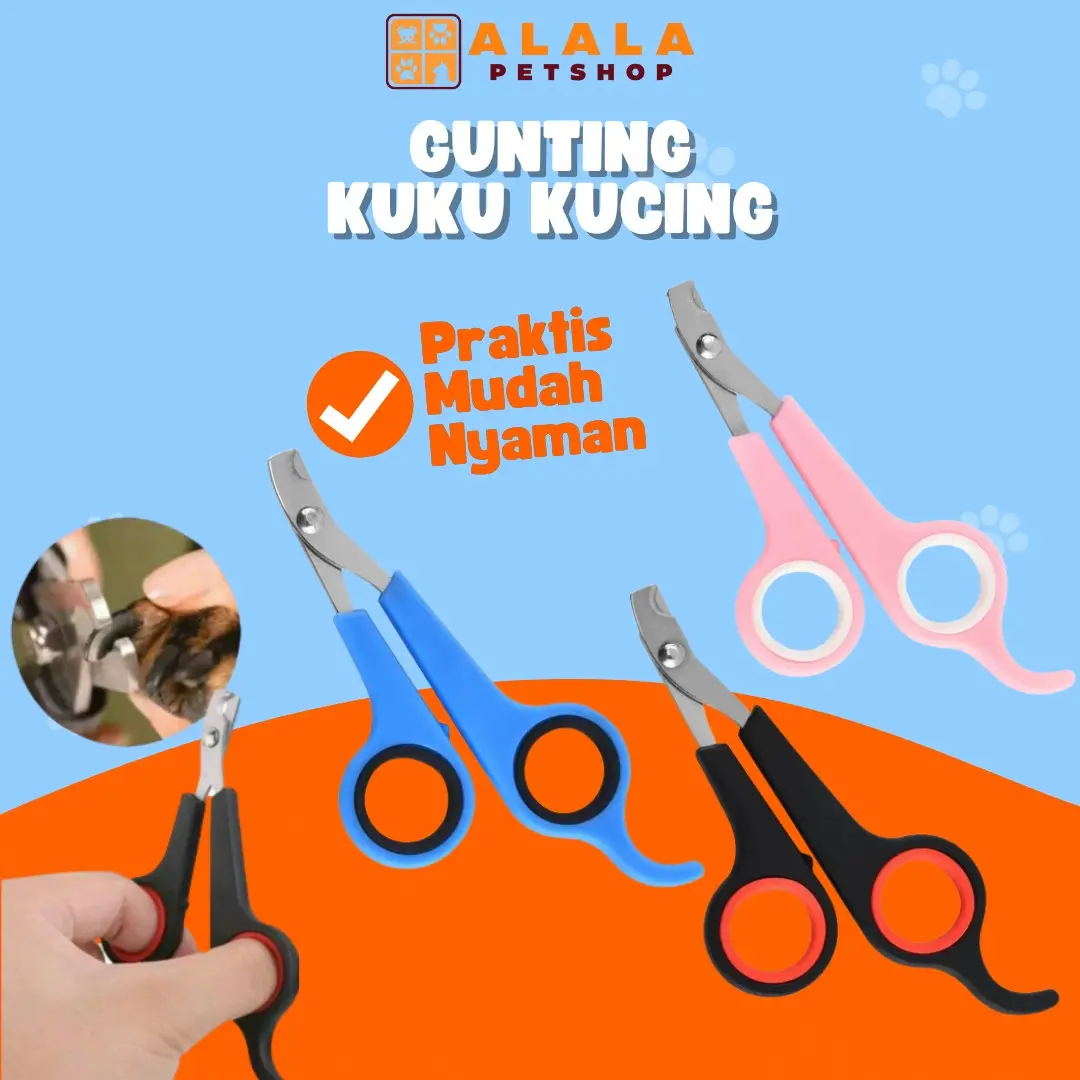 Gunting Kuku Kucing Anjing Alat Pemotong Kuku Hewan Peliharaan Pet Nail Clipper Alala Petshop