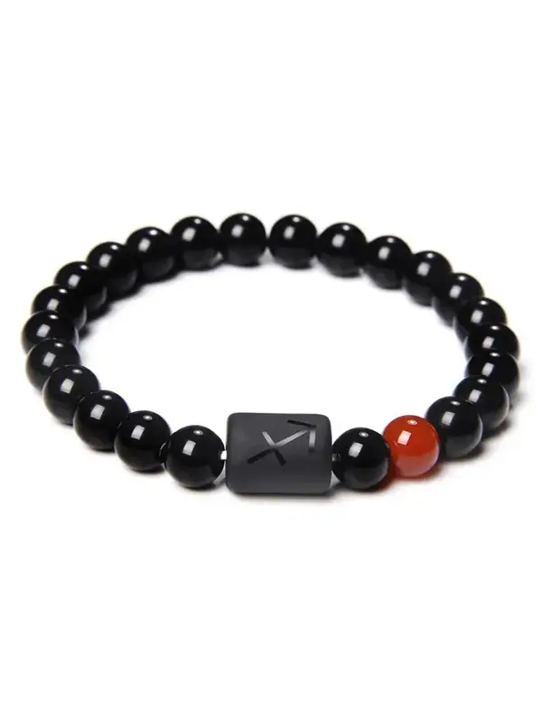 12 Constellation Charm Bracelet, Accessories for Men, Galaxy Glass Stone Beaded Bracelet for Men & Women, Versatile Accessories for Daily Wear, Trendy Matching Jewelry As Gift 3