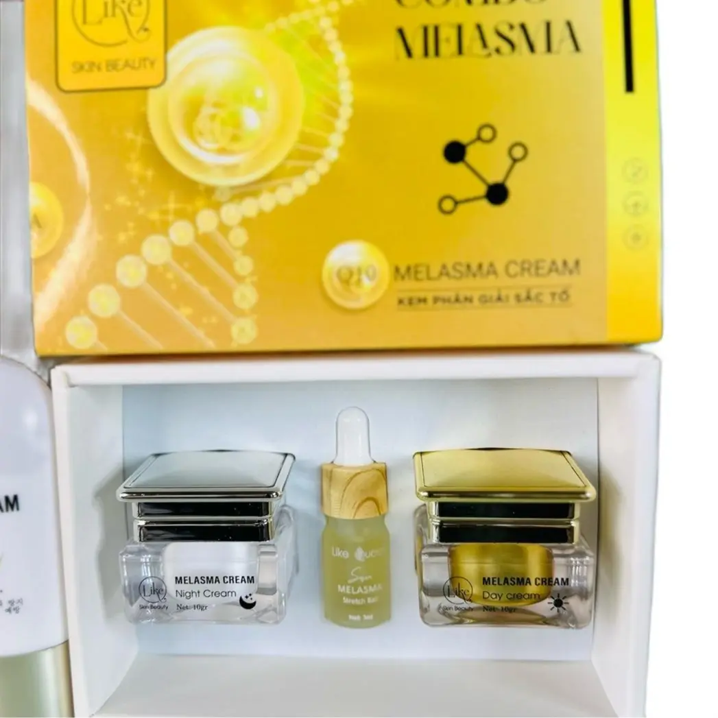 Combo Kem Nám và Tàn Nhan LI KE MELASMA cải thiện se khích lỗ chân long và trắng sáng da.