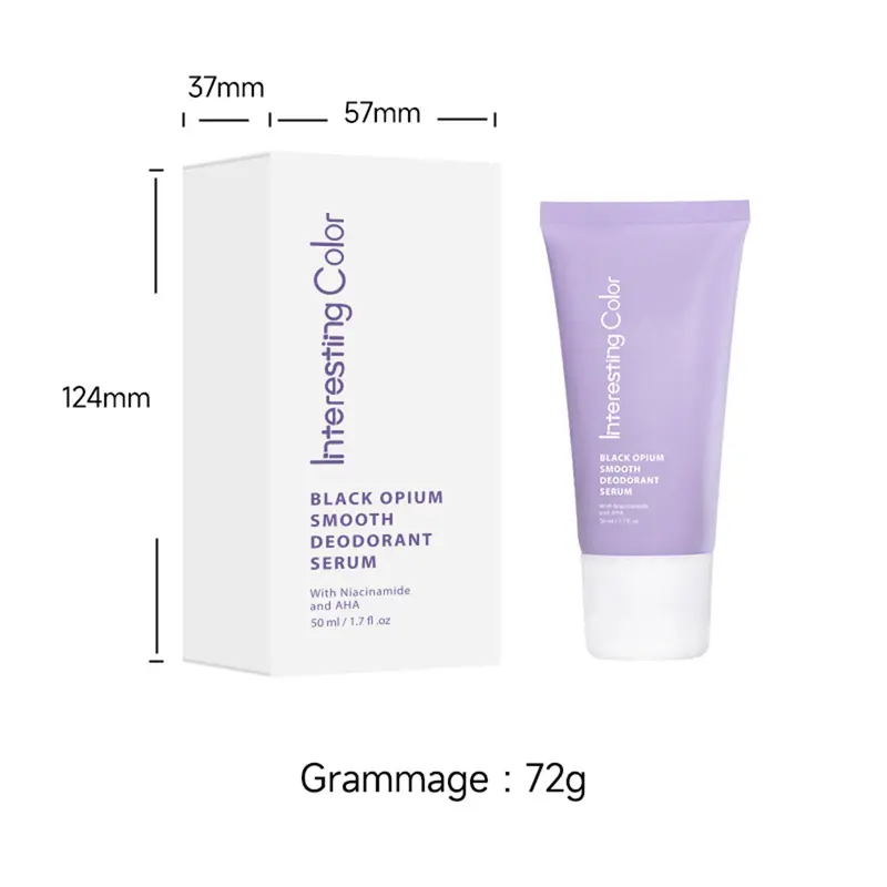 Lăn khử mùi Interesting Color Black Opium Smooth Deodorant Serum sáng da ngăn ngừa mồ hôi với Niacinamide và AHA 6