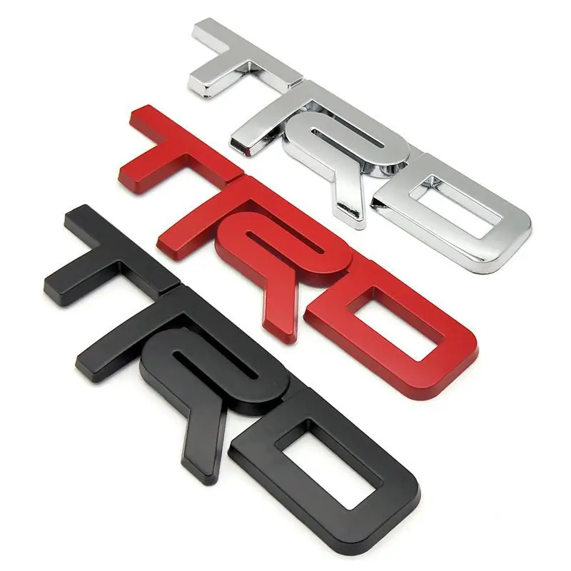 1PCS Metal TRD Logo Car Auto Side Rear Trunk Emblem Badge Sticker Decal ...